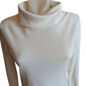 Small Vintage Turtleneck Top Large 1970's Aileen Girl Single Stitch Buttery